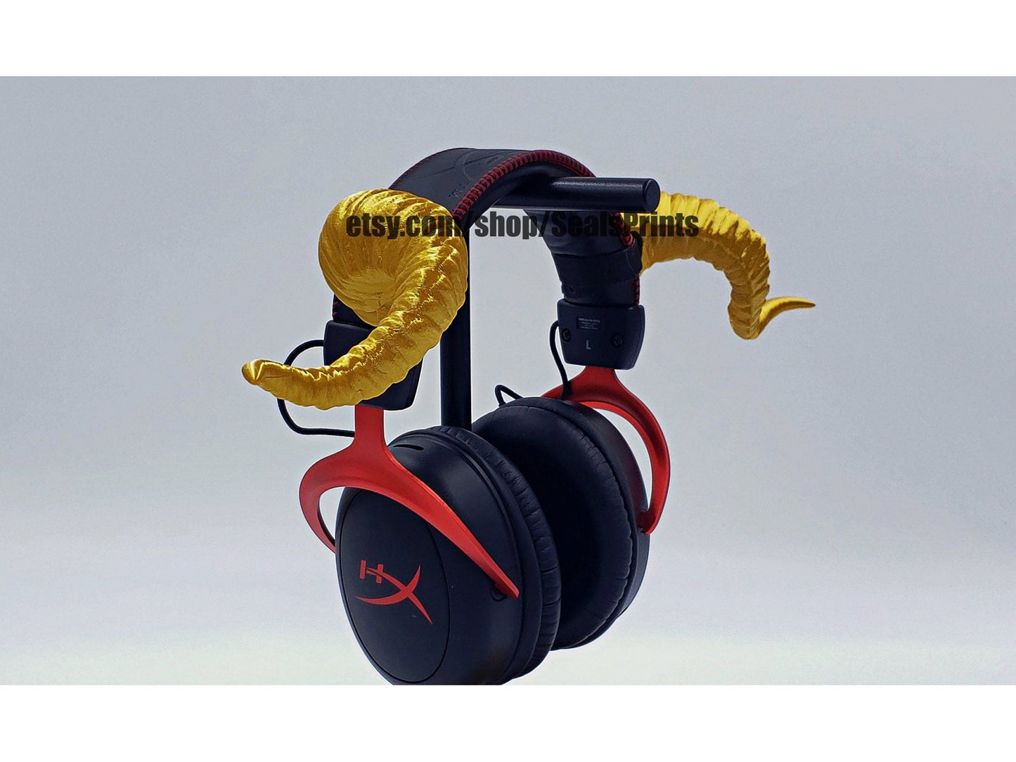 Curved Ram Horns Attachment for Headset, Gaming and Streaming Headset Accessories, cosplay, Streaming Prop, gaming streamer gift