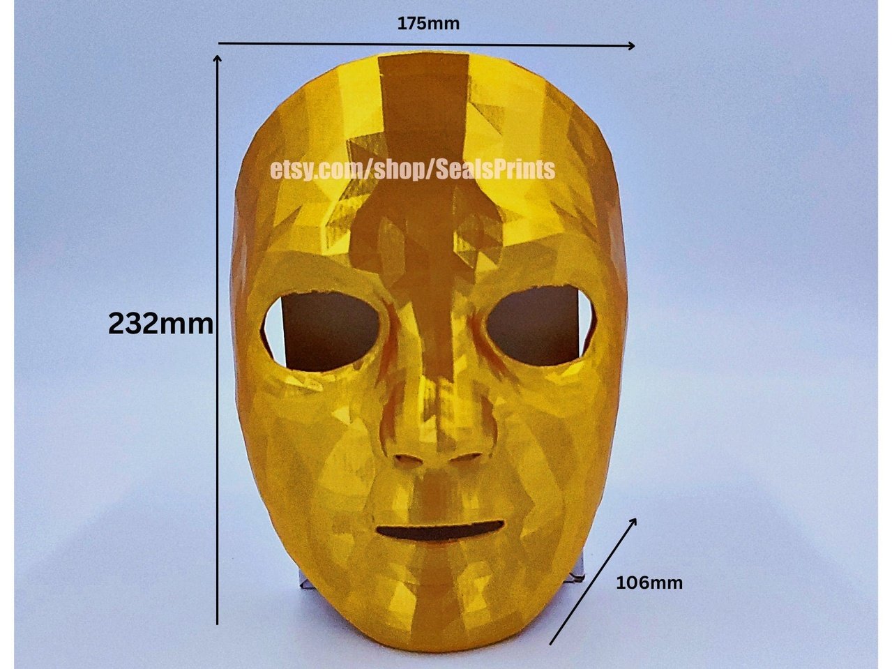 SOTF Gold Cannibal Mask, Cosplay Mask, Sons of the Forest Mask
