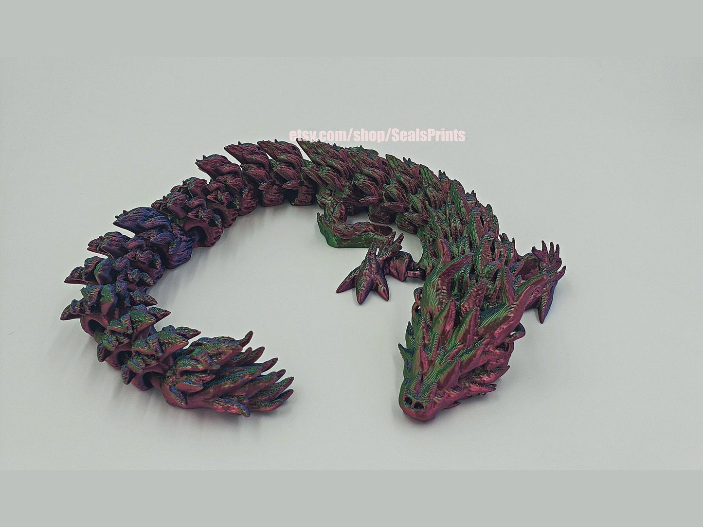 Articulating Dragon Fidget toy, sensory toy, 3d Printed desk toy