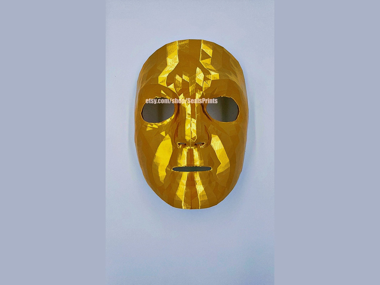SOTF Gold Cannibal Mask, Cosplay Mask, Sons of the Forest Mask