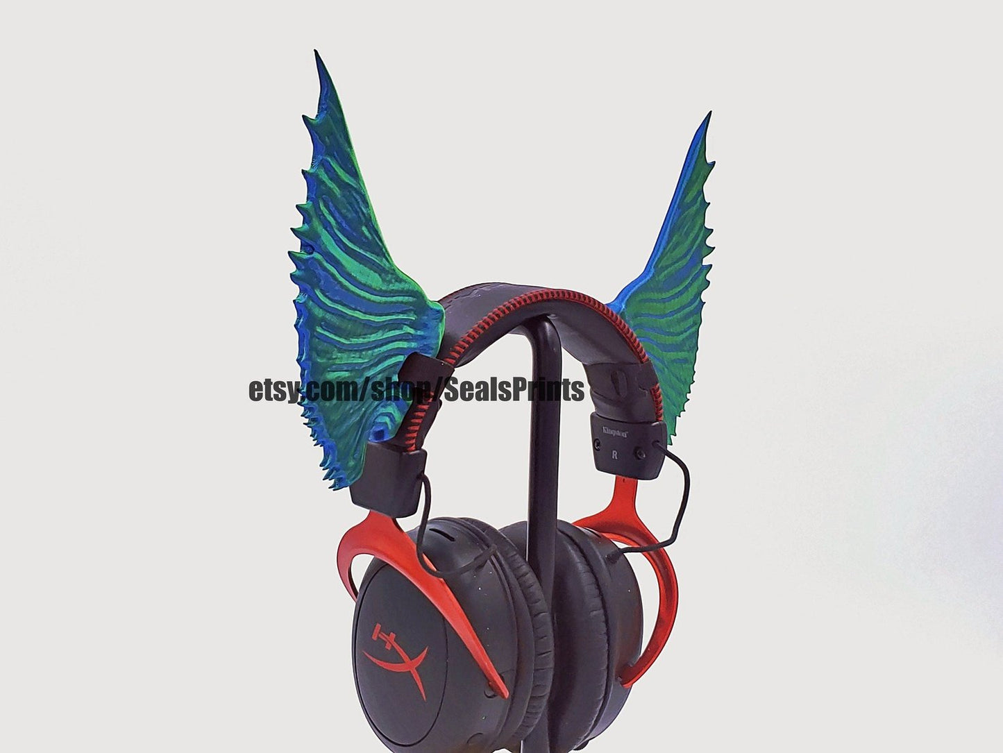 Siren Frills/ Mermaid Fins Attachment for Headset, Gaming and Streaming Headset Accessories, cosplay, Streaming Prop, gaming streamer gift
