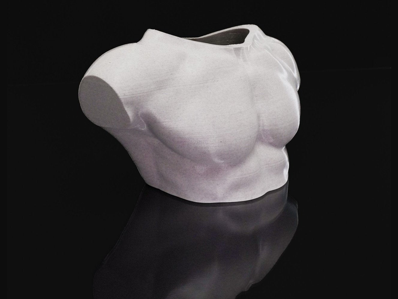 Sculpted Chest Flower Pot, Body Flower Pot, Summer body flower pot, body vase, chest vase