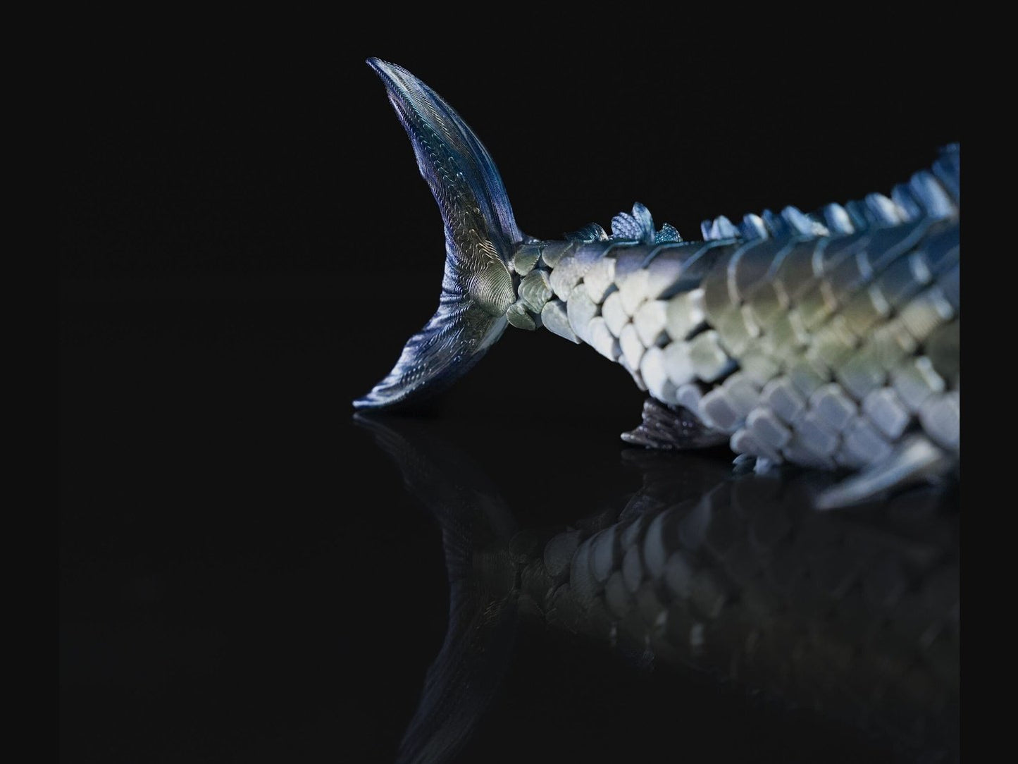 Articulating Marlin Fidget toy, sensory toy, 3d Printed fish desk toy