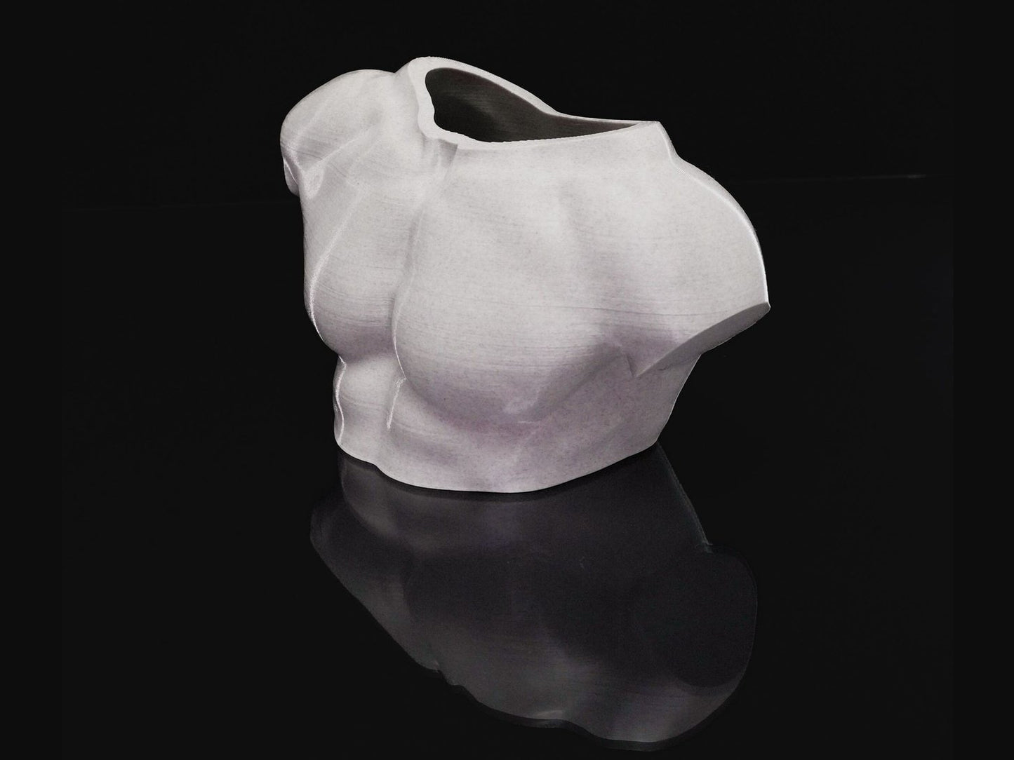Sculpted Chest Flower Pot, Body Flower Pot, Summer body flower pot, body vase, chest vase