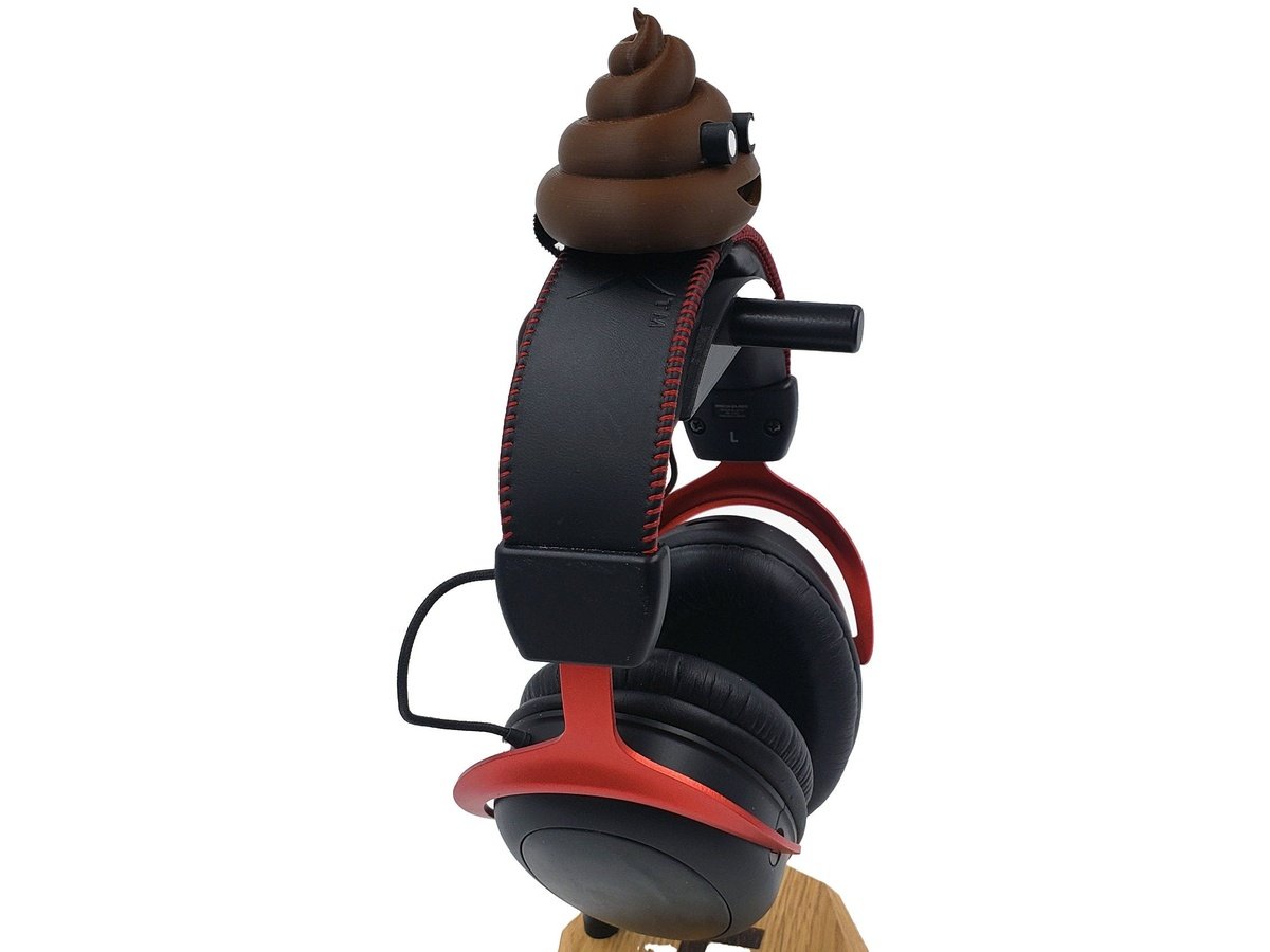 Poop Emoji Crown Attachment for Headset, Gaming and Streaming Headset Accessories, cosplay, Streaming Prop, gaming streamer gift