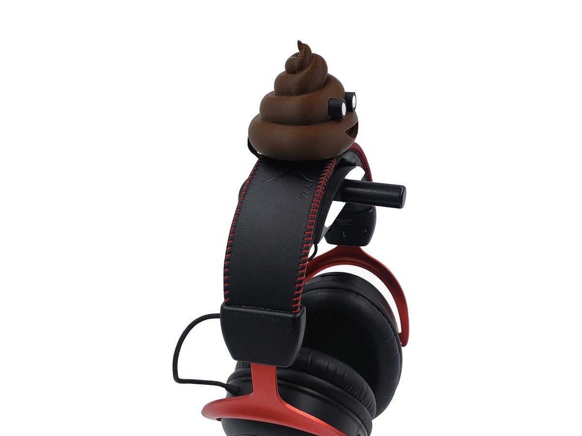 Poop Emoji Crown Attachment for Headset, Gaming and Streaming Headset Accessories, cosplay, Streaming Prop, gaming streamer gift