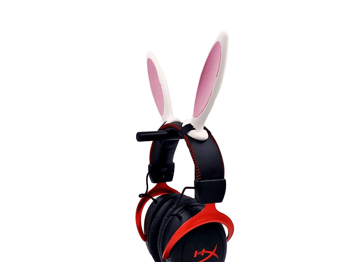 Bunny Ears for Headphones, 3D printed headset attachment by SealsPrints