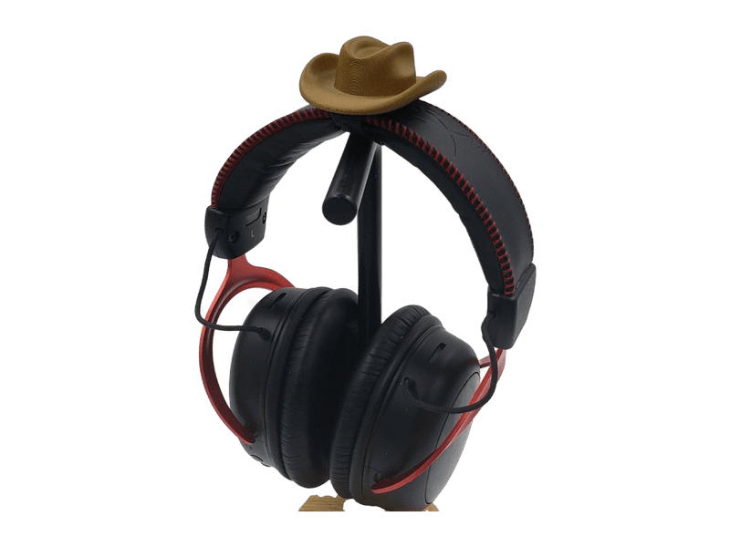Cowboy Hat for Headphones, 3D printed headset attachment by SealsPrints