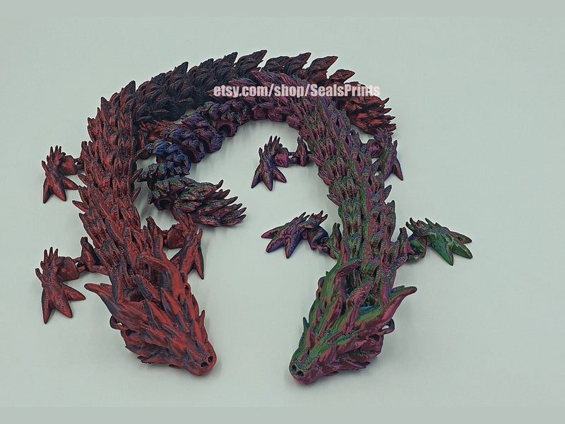Articulated Dragon Fidget Toy, 3D printed by SealsPrints