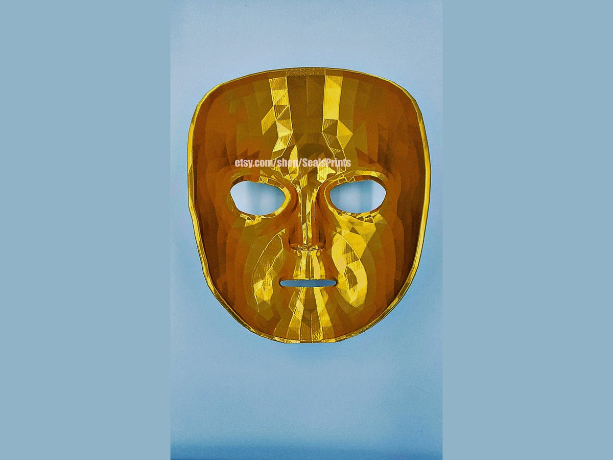 Gold Cannibal Mask, Survival Game Cosplay, view 3