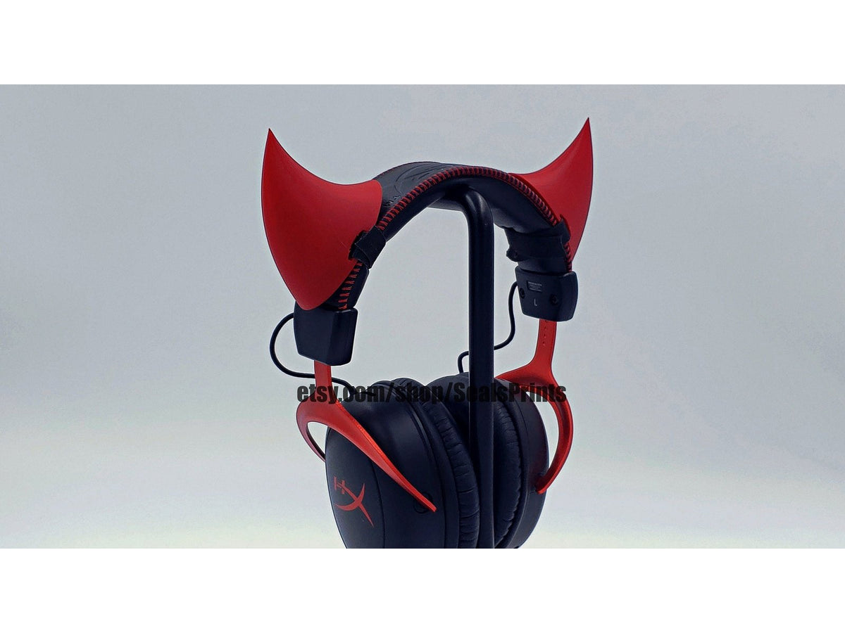 Spike Devil Horns for Headphones, 3D printed headset attachment by SealsPrints