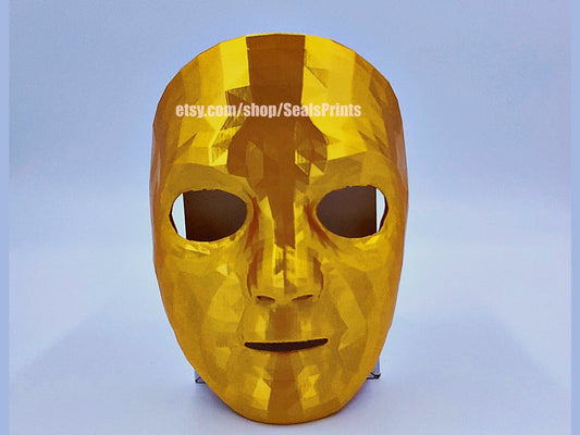 SOTF Gold Cannibal Mask, Cosplay Mask, Sons of the Forest Mask