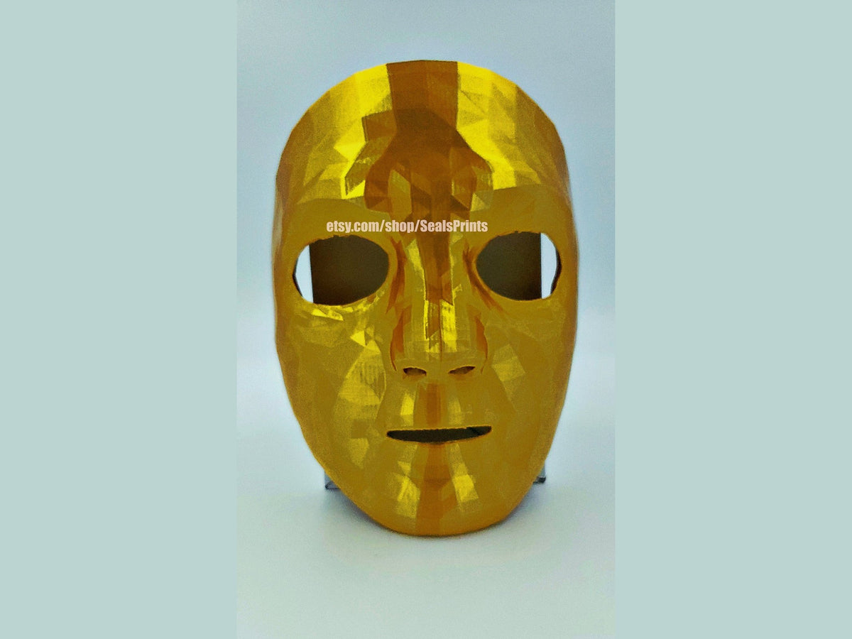 Gold Cannibal Mask, Survival Game Cosplay, view 2