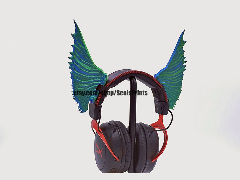 Siren Fins for Headphones, 3D printed headset attachment by SealsPrints