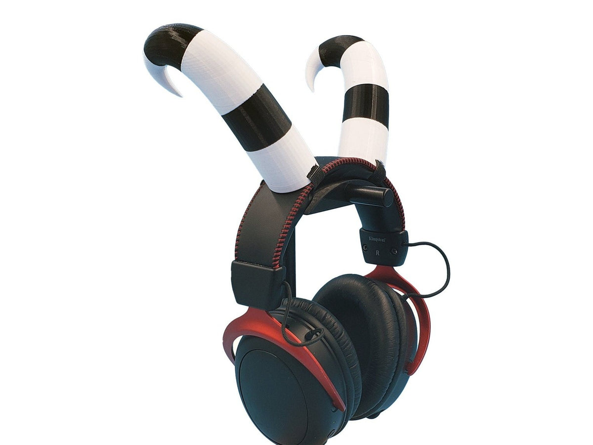 Hellish Demon Horns for Headphones, Style 2, 3D printed headset attachment by SealsPrints